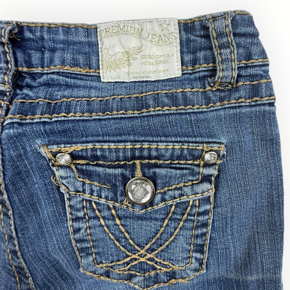Reflex Premium Jeans Womens 5 Bootcut Low Rise Crystal Embellished Y2K Denim